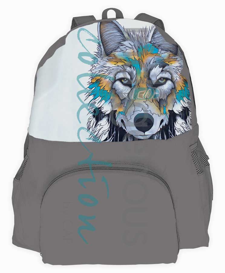 Alpha Foldable Travel Backpack by artist Micqaela Jones