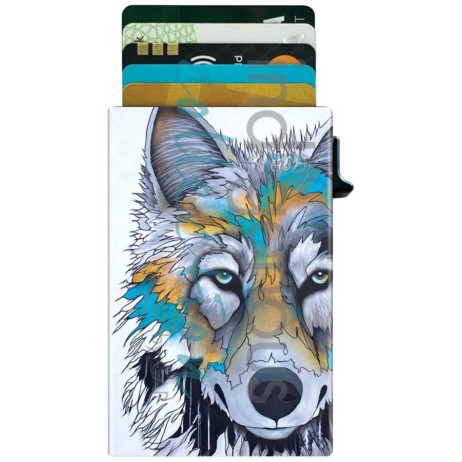 Alpha Metal Card Holder by artist Micqaela Jones. Indigenous Collection.