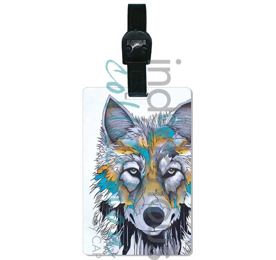 Alpha Luggage Tag by artist Micqaela Jones
