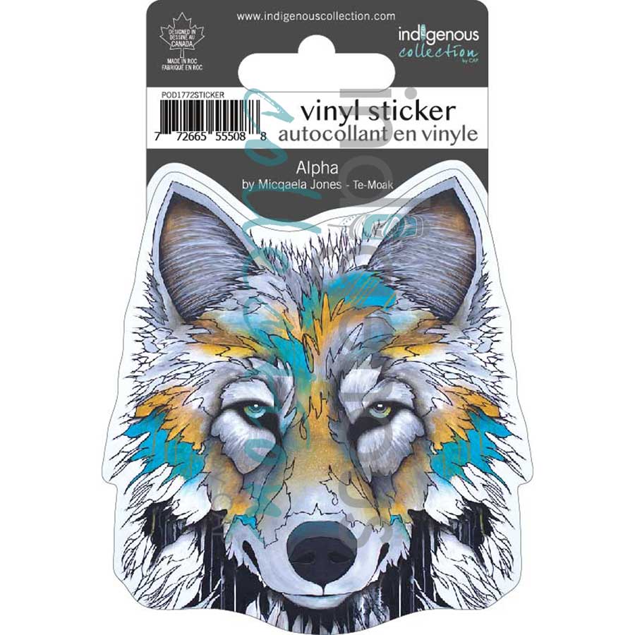 Alpha Vinyl Die-Cut Sticker by artist Micqaela Jones