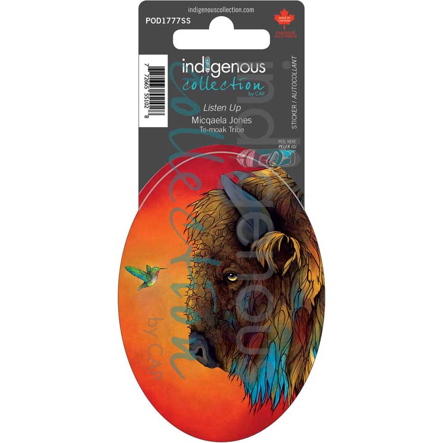 Listen Up Sticker by artist Micqaela Jones