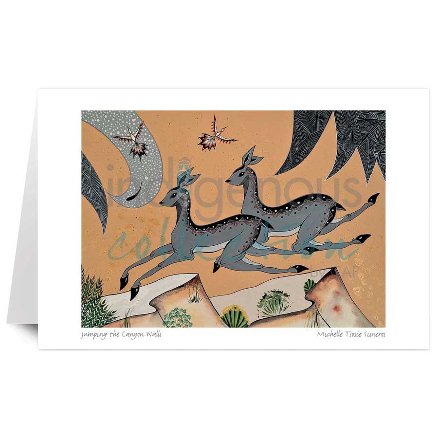 Jumping the Canyon Walls by artist Michelle Tsosie Sisneros