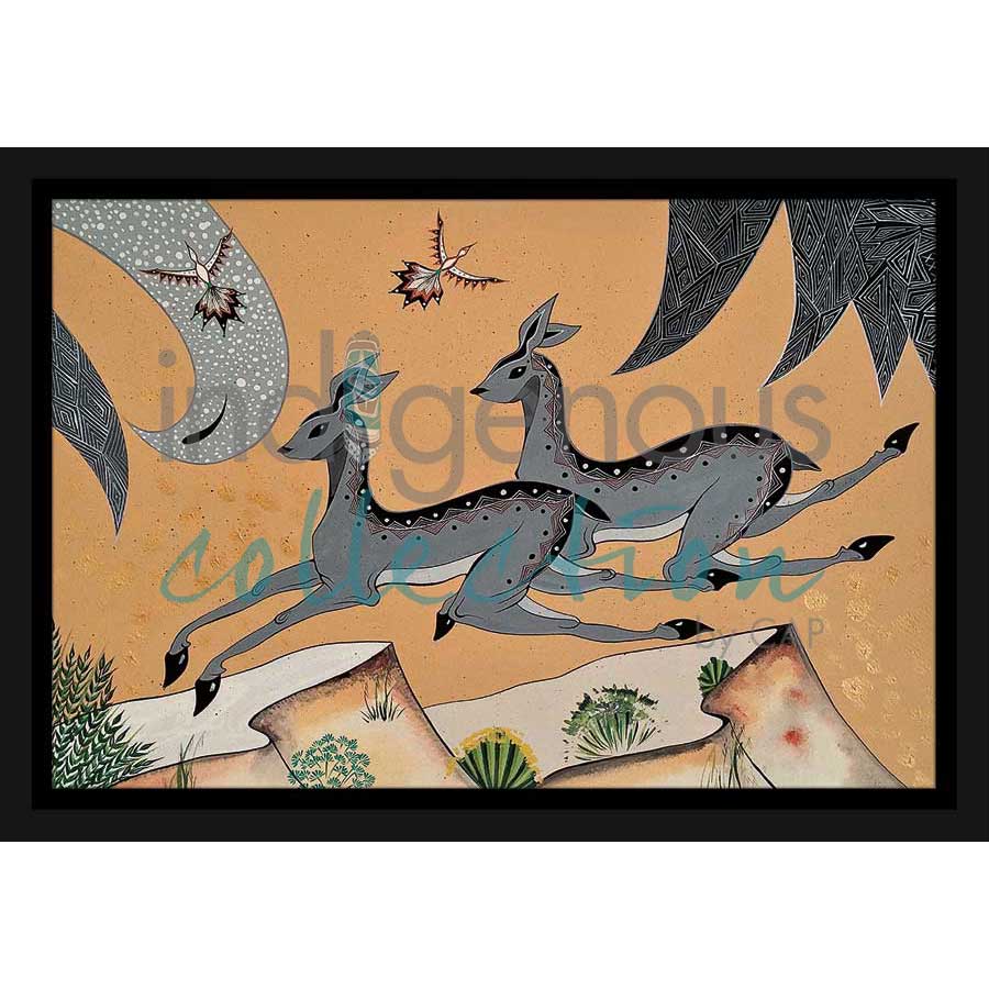 Jumping the Canyon Walls by artist Michelle Tsosie Sisneros - Navajo/Laguna Pueblo. Indigenous Collection