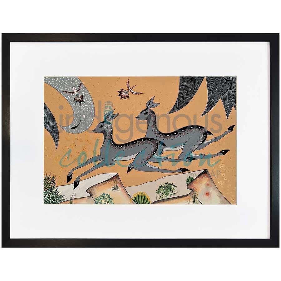 Jumping the Canyon Walls by artist Michelle Tsosie Sisneros - Navajo/Laguna Pueblo. Indigenous Collection