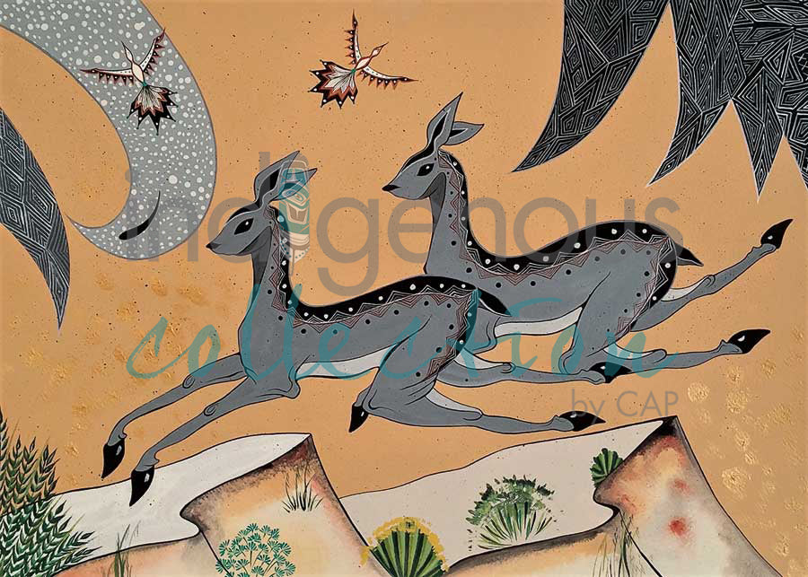 Jumping the Canyon Walls by artist Michelle Tsosie Sisneros