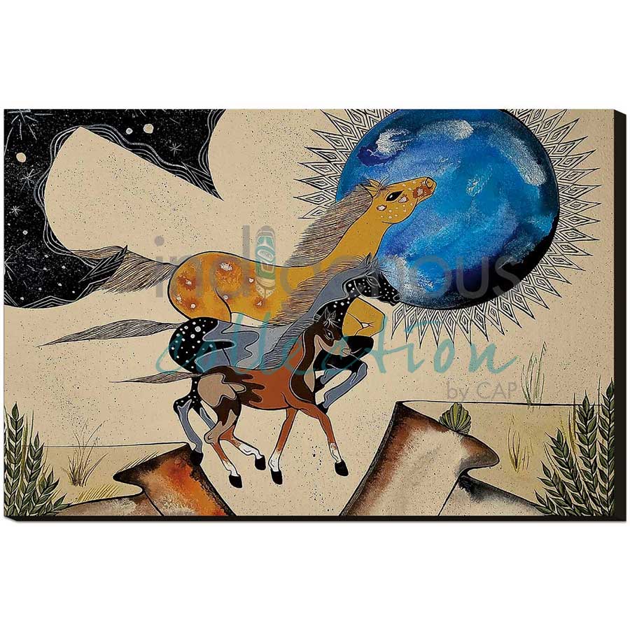 Spotted Ponies by artist Michelle Tsosie Sisneros - Navajo/Laguna Pueblo. Indigenous Collection