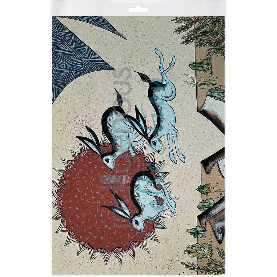 Run Rabbit Run by artist Michelle Tsosie Sisneros - Navajo/Laguna Pueblo. Indigenous Collection