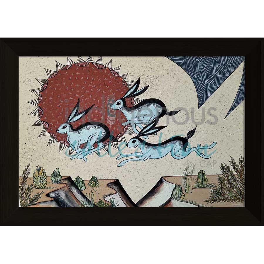 Run Rabbit Run by artist Michelle Tsosie Sisneros - Navajo/Laguna Pueblo. Indigenous Collection