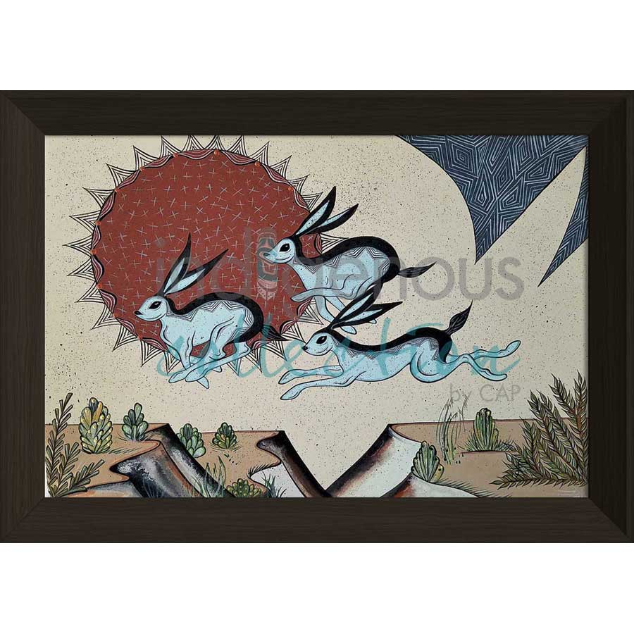 Run Rabbit Run by artist Michelle Tsosie Sisneros - Navajo/Laguna Pueblo. Indigenous Collection