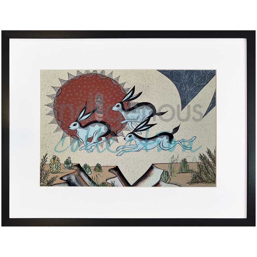 Run Rabbit Run by artist Michelle Tsosie Sisneros - Navajo/Laguna Pueblo. Indigenous Collection