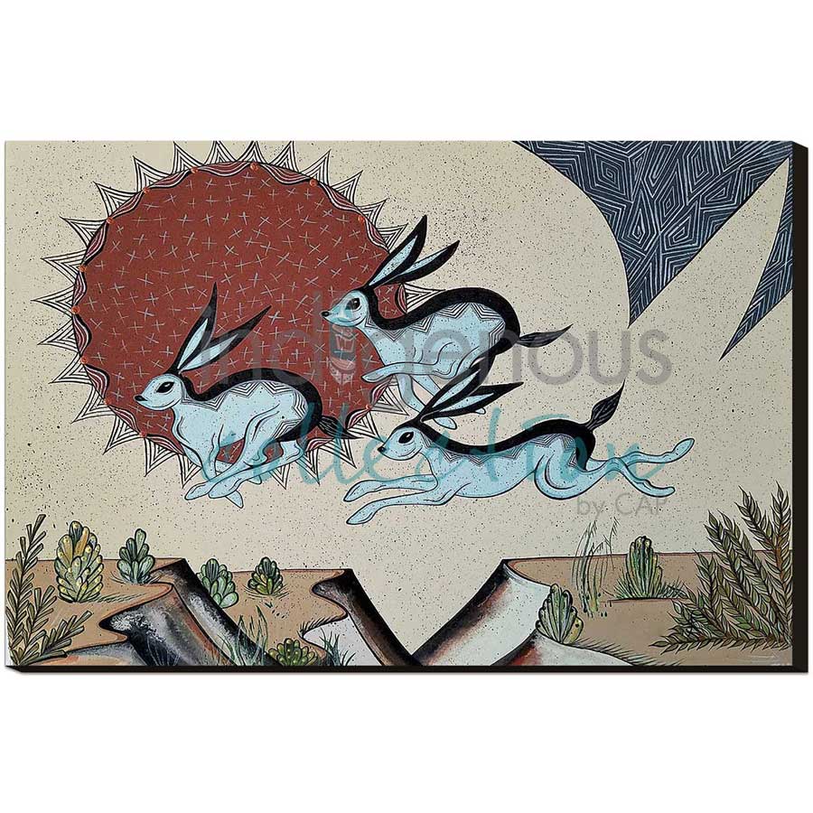 Run Rabbit Run by artist Michelle Tsosie Sisneros - Navajo/Laguna Pueblo. Indigenous Collection