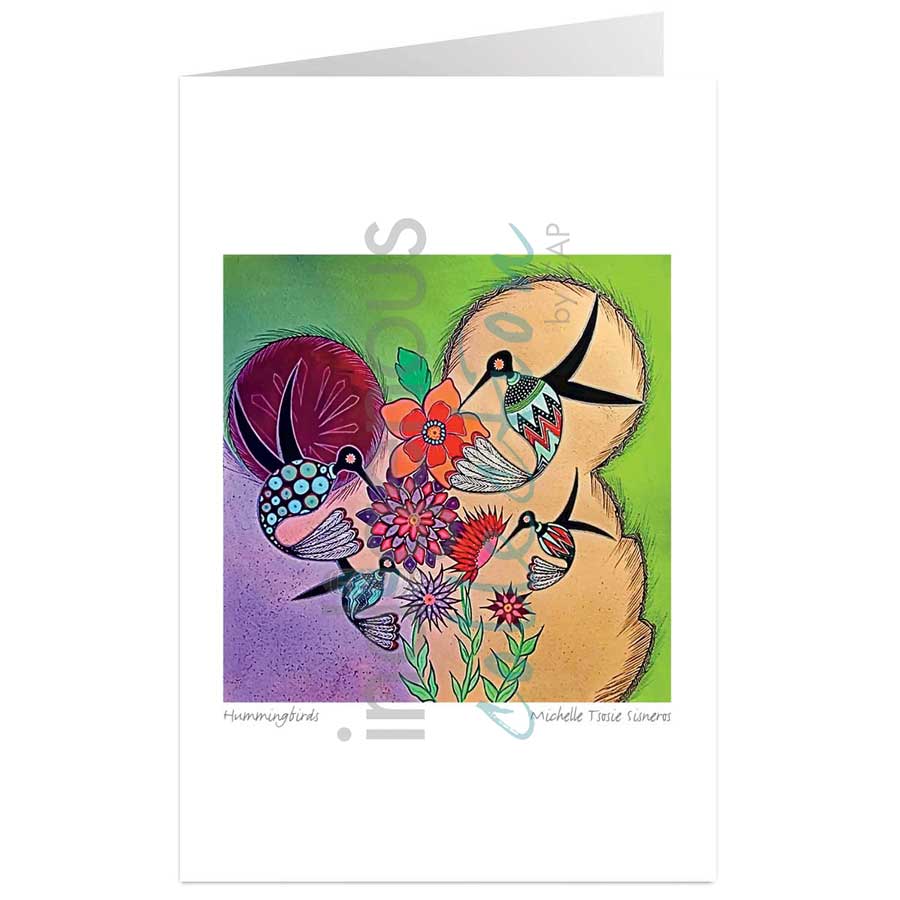 Hummingbirds by artist Michelle Tsosie Sisneros