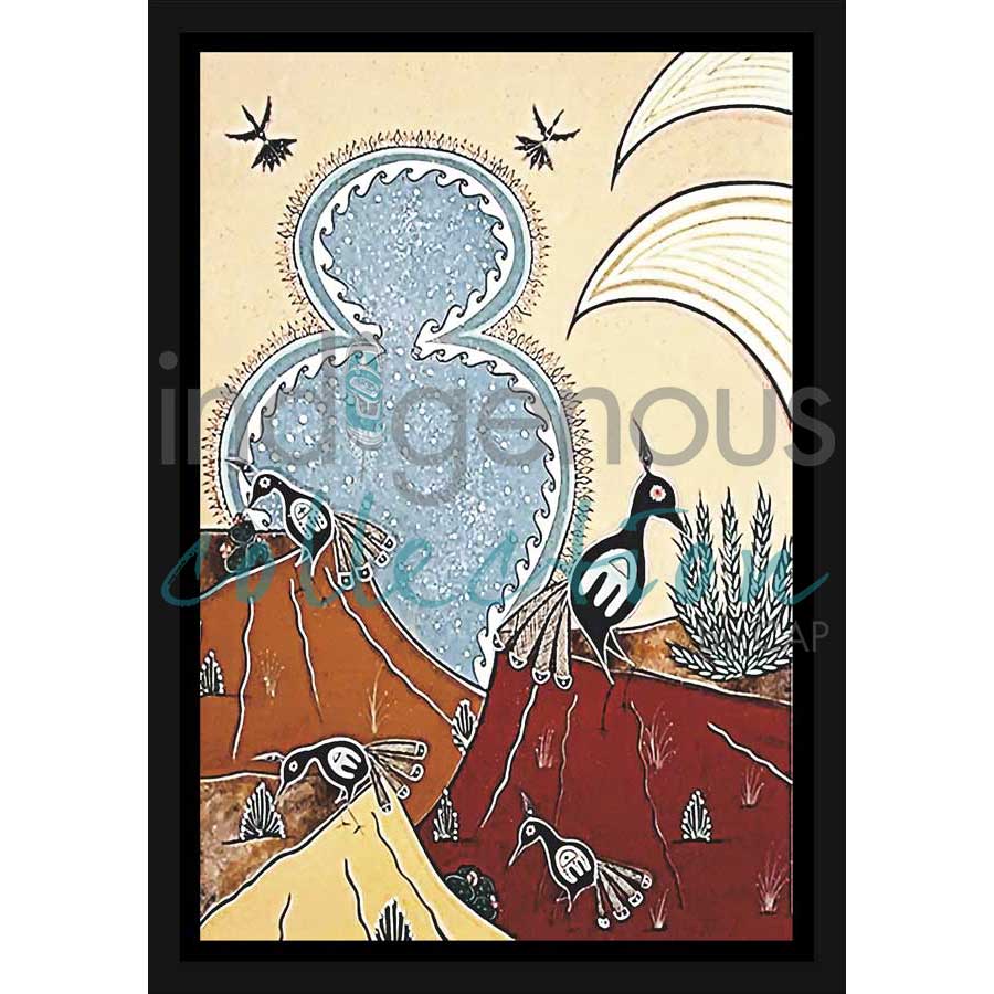 Winter Quails by artist Michelle Tsosie Sisneros - Navajo/Laguna Pueblo. Indigenous Collection