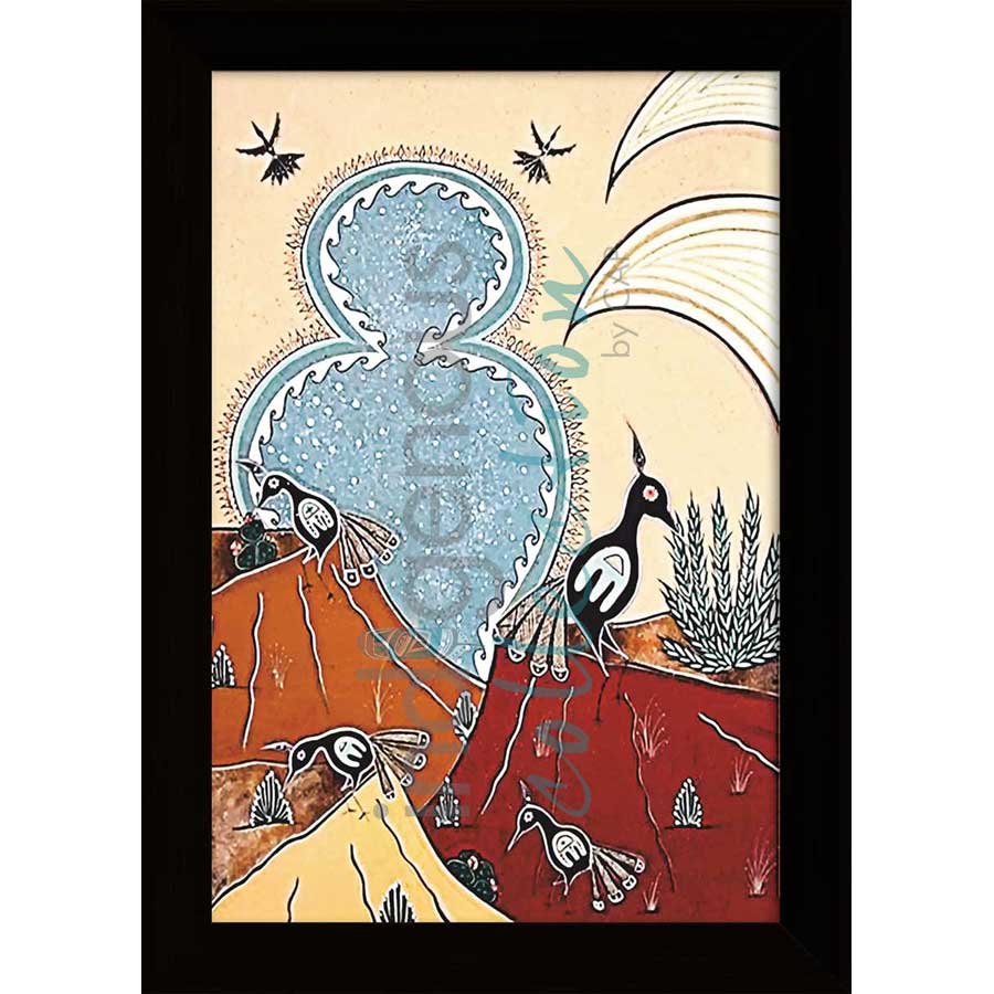 Winter Quails by artist Michelle Tsosie Sisneros - Navajo/Laguna Pueblo. Indigenous Collection