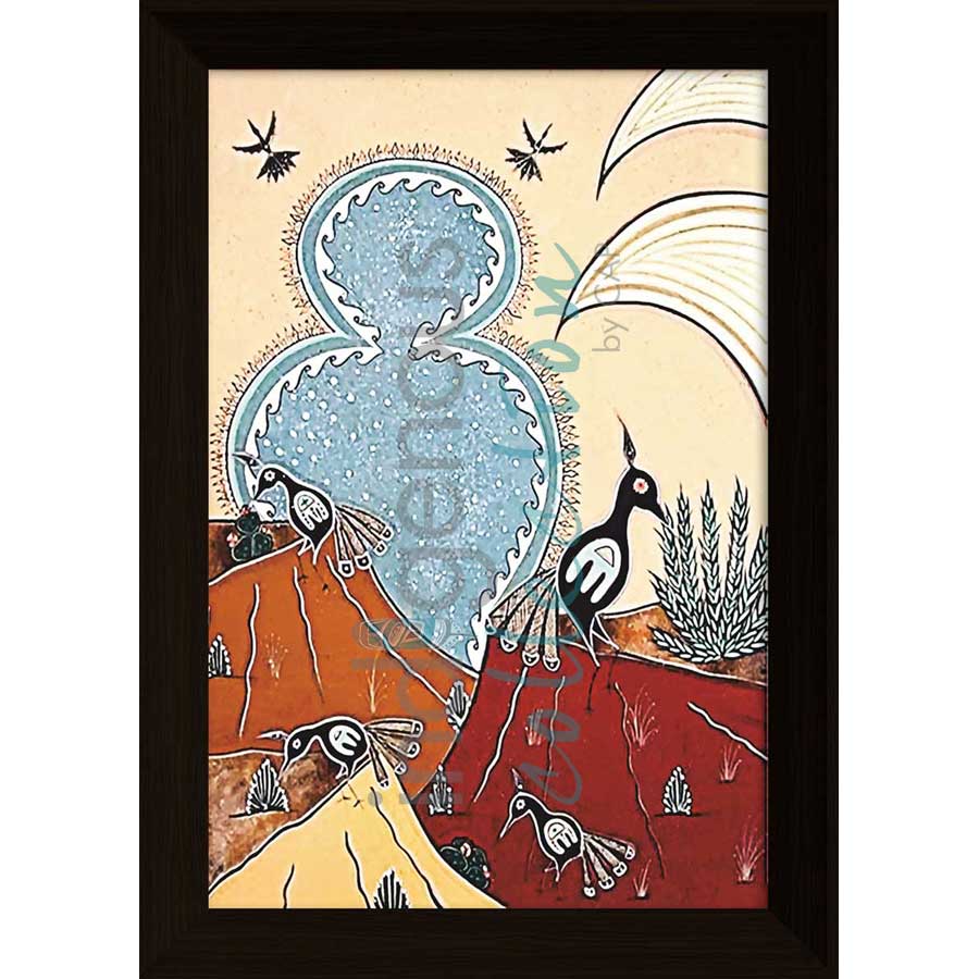 Winter Quails by artist Michelle Tsosie Sisneros - Navajo/Laguna Pueblo. Indigenous Collection