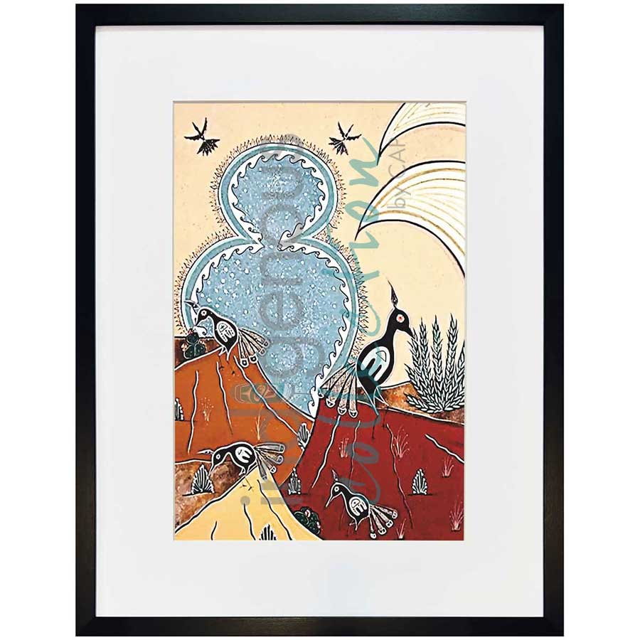 Winter Quails by artist Michelle Tsosie Sisneros - Navajo/Laguna Pueblo. Indigenous Collection
