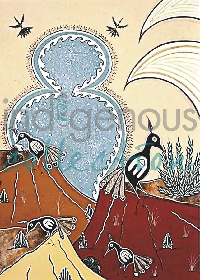 Winter Quails by artist Michelle Tsosie Sisneros