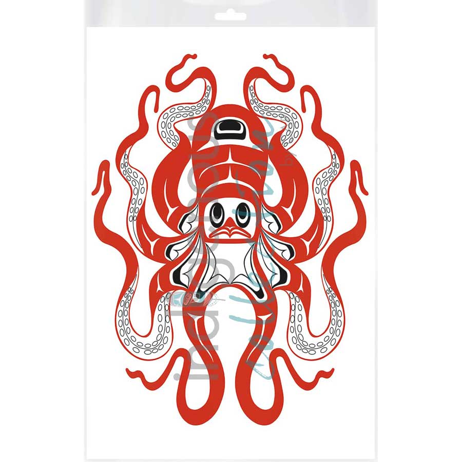 Octopus by artist Eric Parnell - Haida. Indigenous Collection