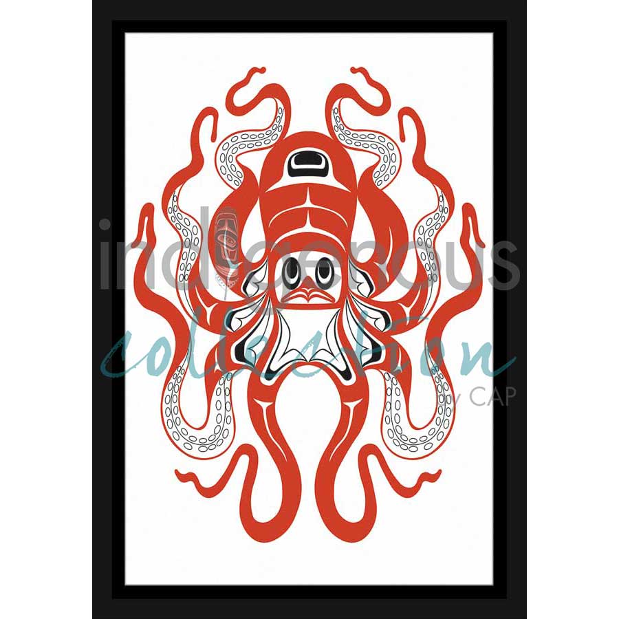Octopus by artist Eric Parnell - Haida. Indigenous Collection
