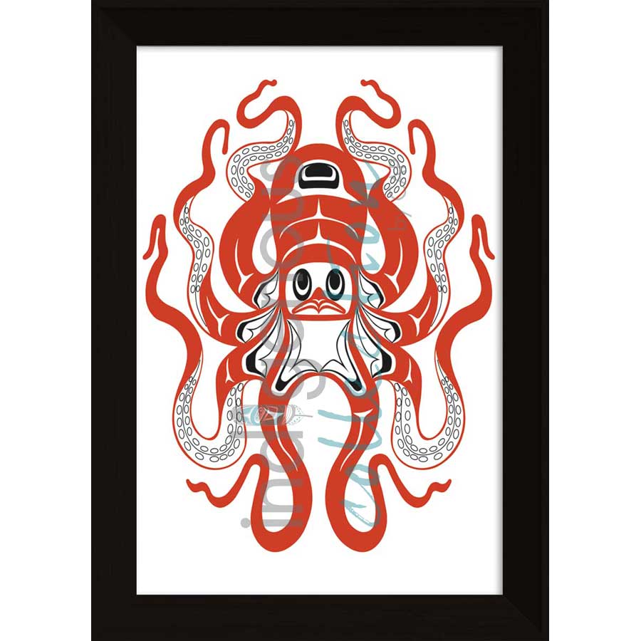 Octopus by artist Eric Parnell - Haida. Indigenous Collection