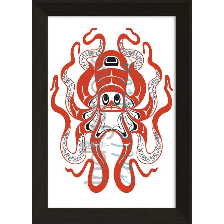 Octopus by artist Eric Parnell - Haida. Indigenous Collection