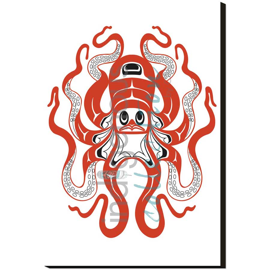 Octopus by artist Eric Parnell - Haida. Indigenous Collection