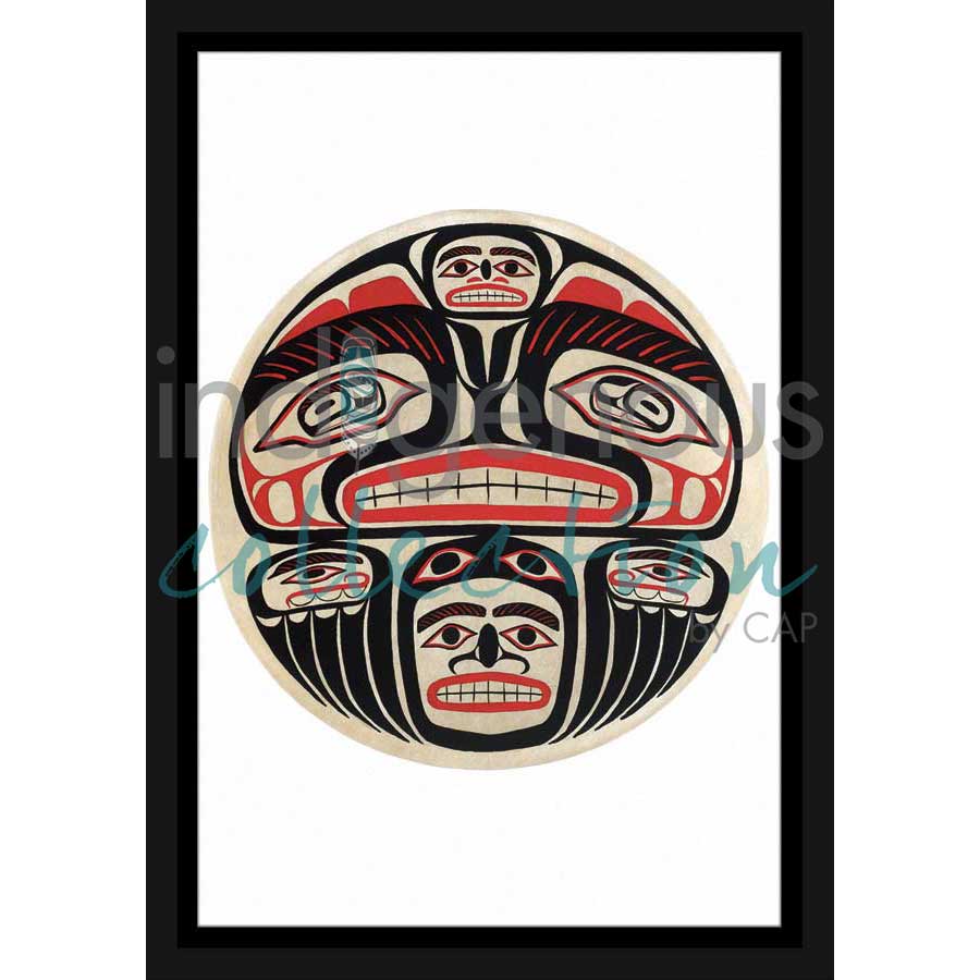 Bentwood Box Bear Design by artist Sean Whonnock - Kwakwaka'wakw. Indigenous Collection