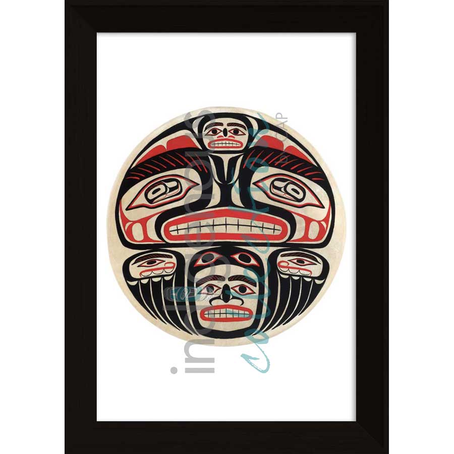 Bentwood Box Bear Design by artist Sean Whonnock - Kwakwaka'wakw. Indigenous Collection
