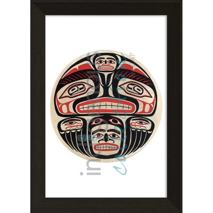 Bentwood Box Bear Design by artist Sean Whonnock - Kwakwaka'wakw. Indigenous Collection