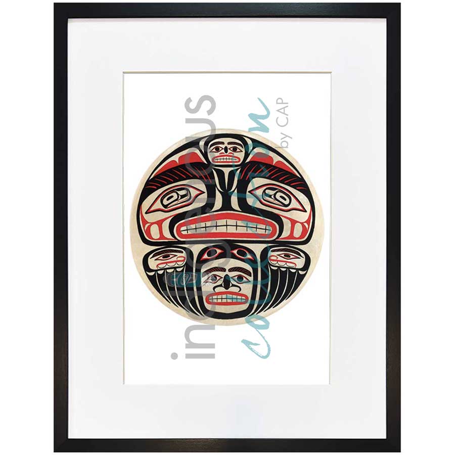 Bentwood Box Bear Design by artist Sean Whonnock - Kwakwaka'wakw. Indigenous Collection