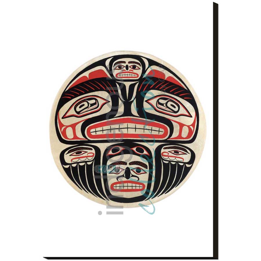 Bentwood Box Bear Design by artist Sean Whonnock - Kwakwaka'wakw. Indigenous Collection