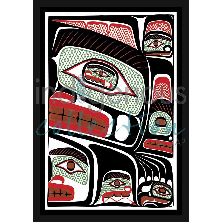 Bentwood Box Grizzly Bear from the Sea Design by artist Sean Whonnock - Kwakwaka'wakw. Indigenous Collection