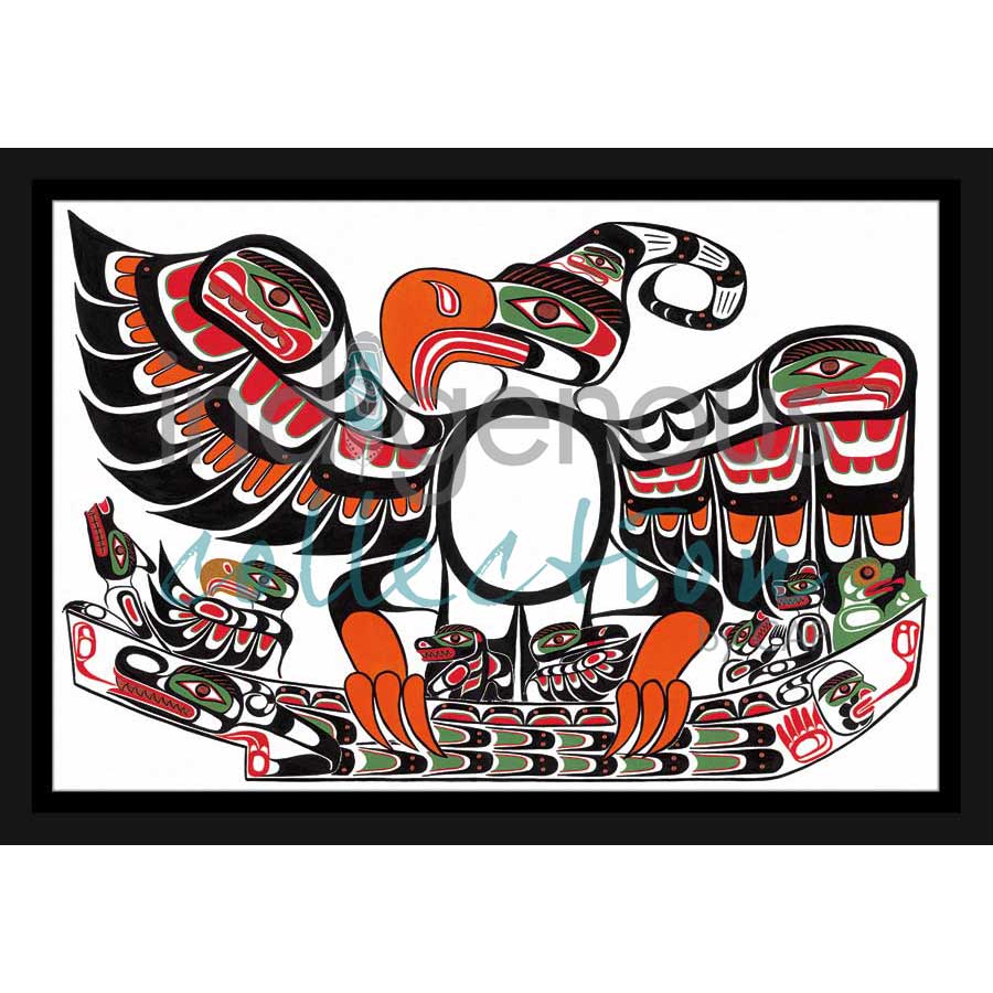 Family Faces,  The Whonnocks by artist Sean Whonnock - Kwakwaka'wakw. Indigenous Collection