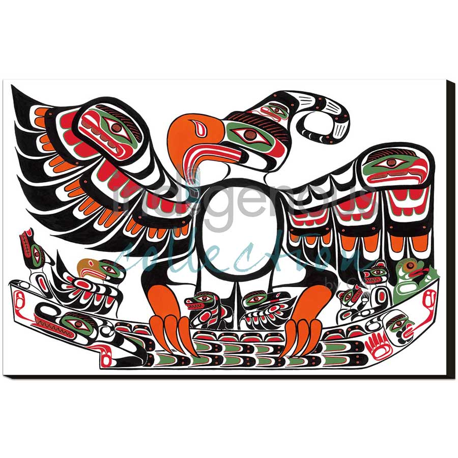Family Faces,  The Whonnocks by artist Sean Whonnock - Kwakwaka'wakw. Indigenous Collection