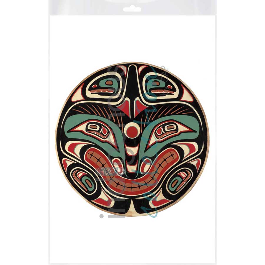 Split Killerwhale Design I by artist Sean Whonnock - Kwakwaka'wakw. Indigenous Collection