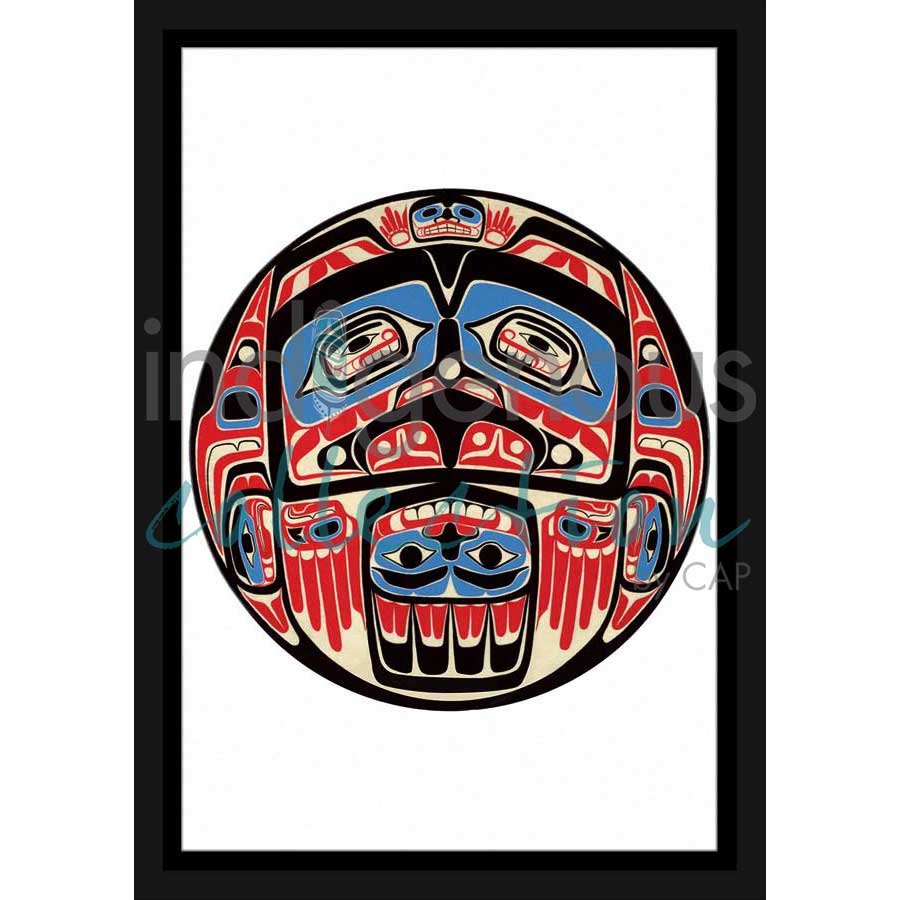 Bentwood Box Eagle Design by artist Sean Whonnock - Kwakwaka'wakw. Indigenous Collection