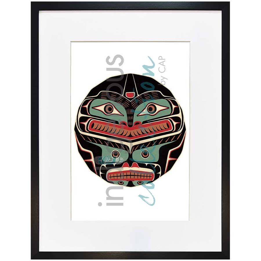 Split Killerwhale Design II by artist Sean Whonnock - Kwakwaka'wakw. Indigenous Collection