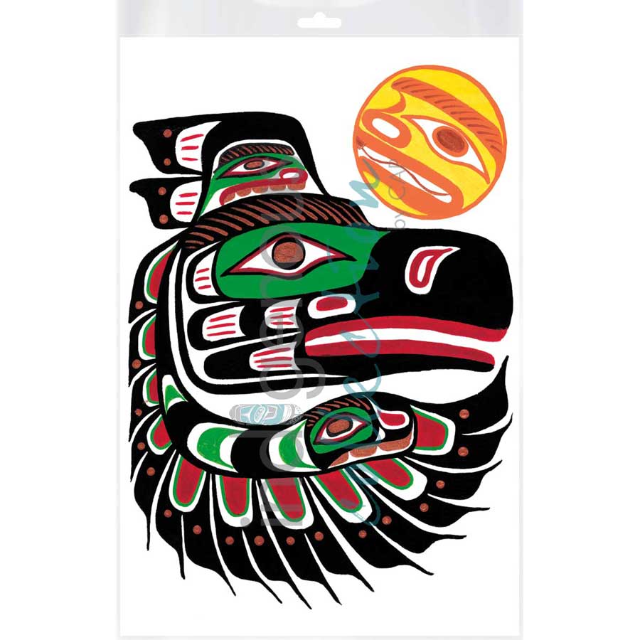 Raven Releasing the Light by artist Sean Whonnock - Kwakwaka'wakw. Indigenous Collection
