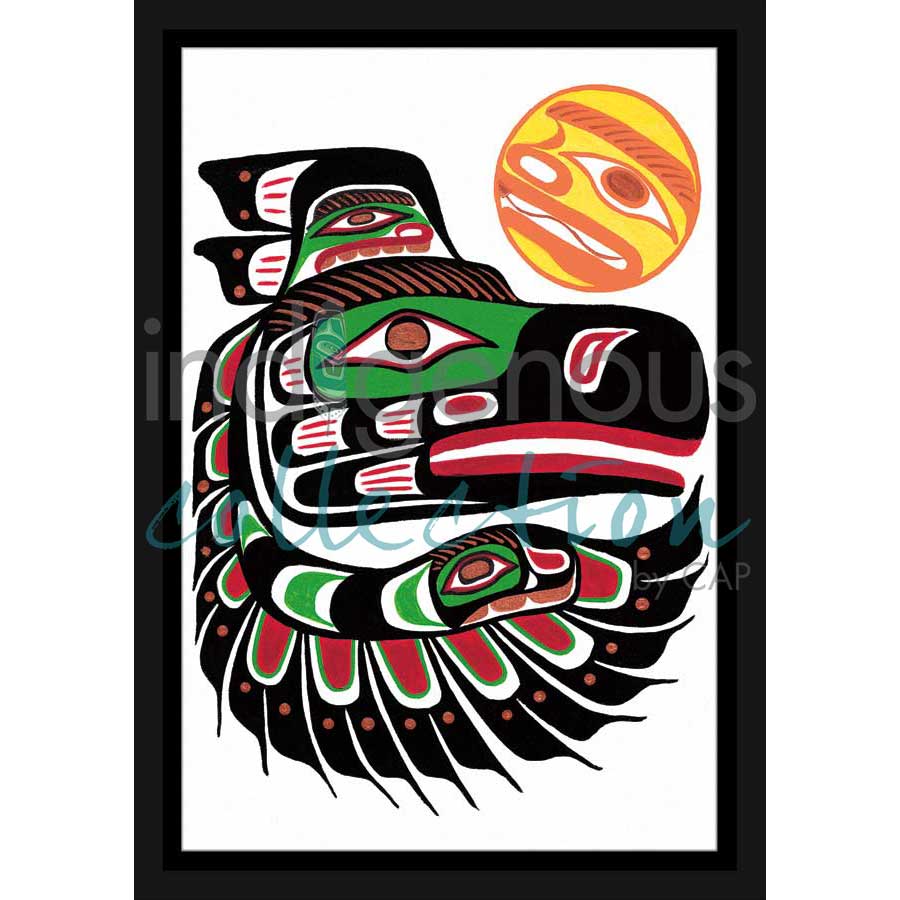 Raven Releasing the Light by artist Sean Whonnock - Kwakwaka'wakw. Indigenous Collection