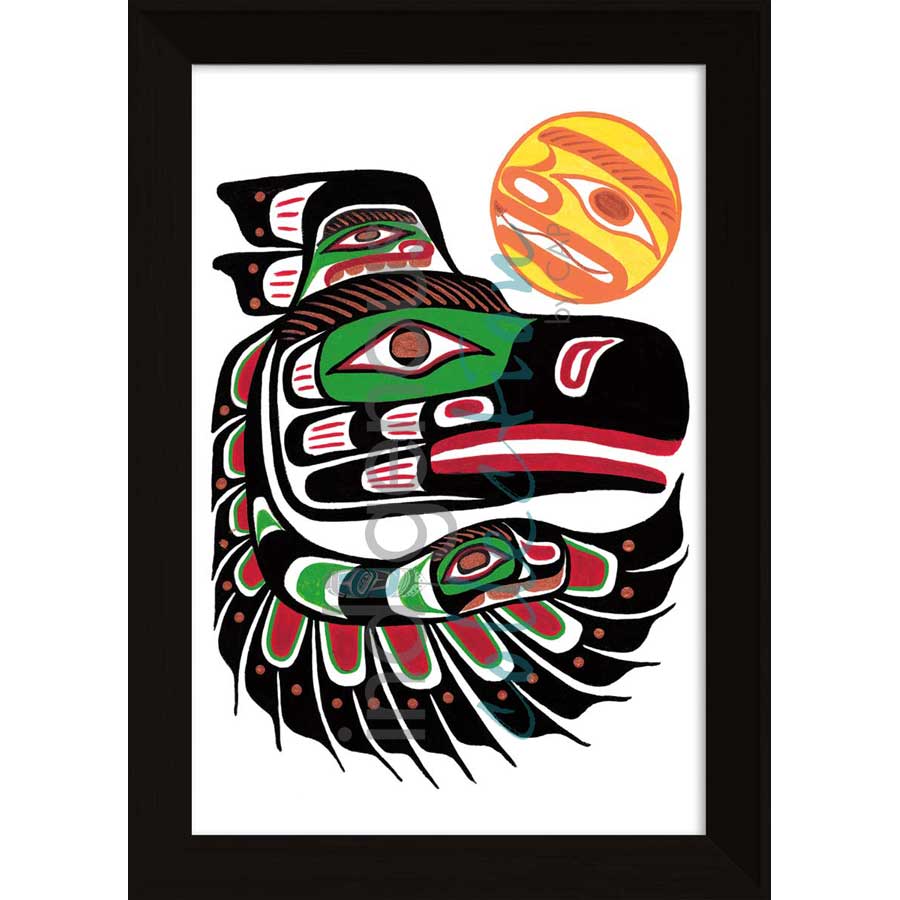 Raven Releasing the Light by artist Sean Whonnock - Kwakwaka'wakw. Indigenous Collection