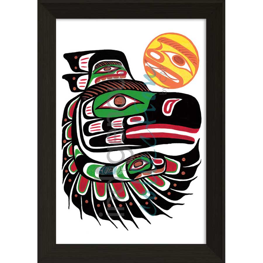 Raven Releasing the Light by artist Sean Whonnock - Kwakwaka'wakw. Indigenous Collection