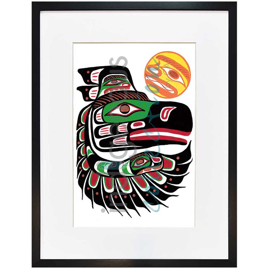 Raven Releasing the Light by artist Sean Whonnock - Kwakwaka'wakw. Indigenous Collection