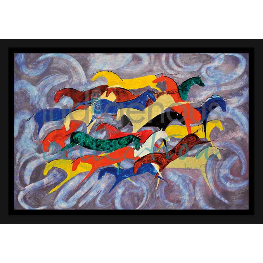 Horse Play by artist Valentina LaPier - Blackfeet. Indigenous Collection