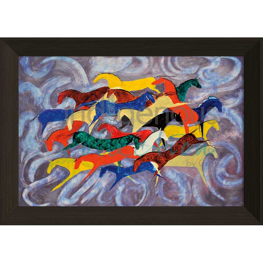 Horse Play by artist Valentina LaPier - Blackfeet. Indigenous Collection