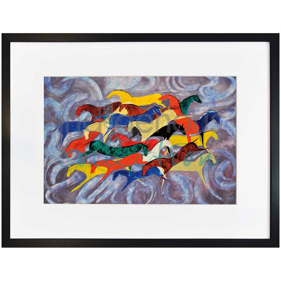 Horse Play by artist Valentina LaPier - Blackfeet. Indigenous Collection