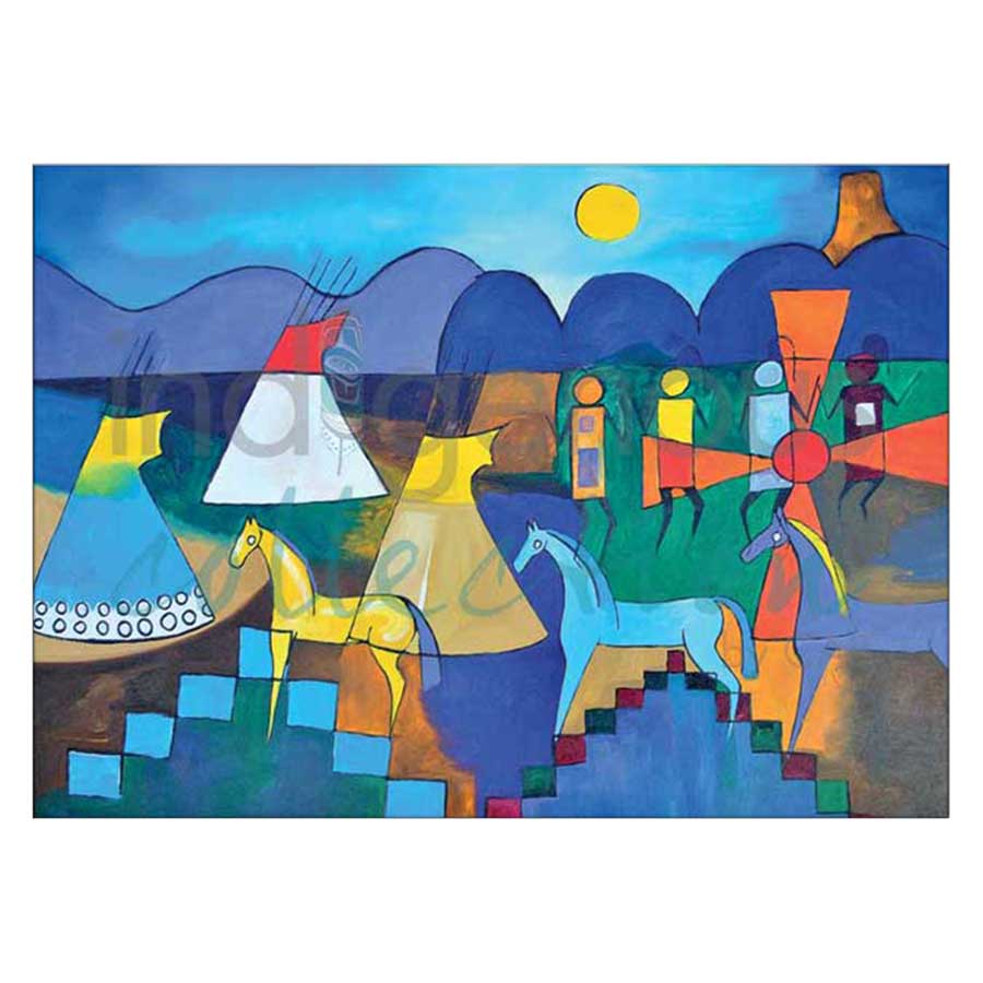 Night Encampment Canvas Prints