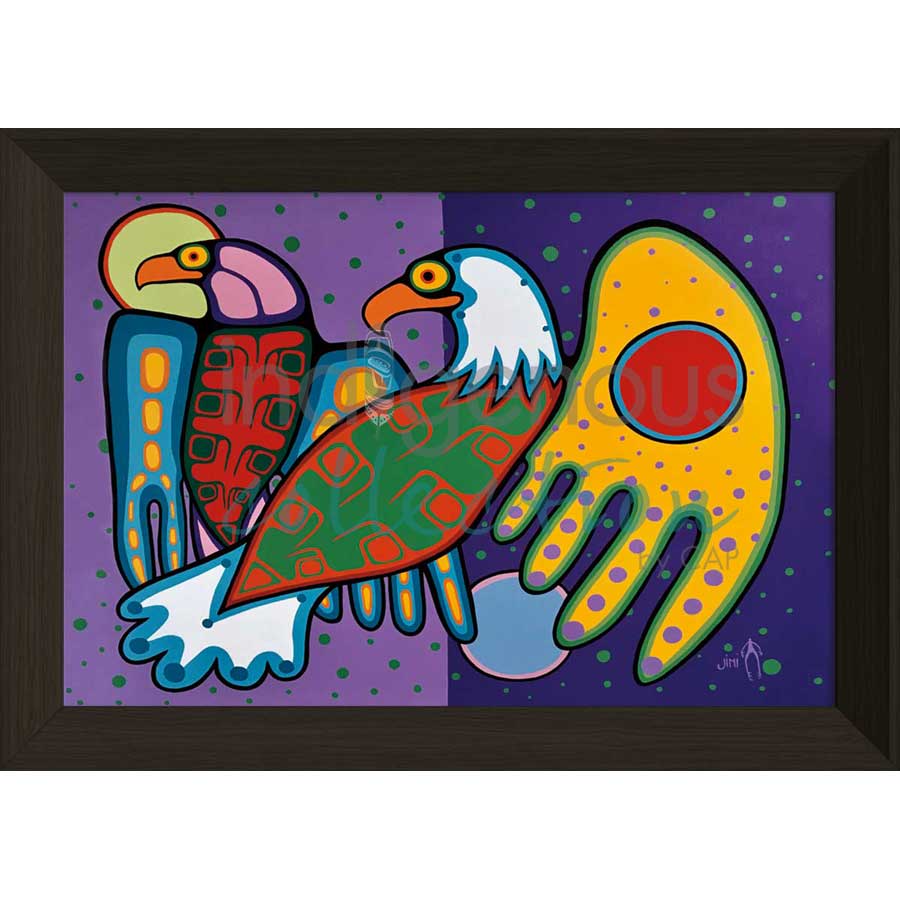 Friends by artist Jim Oskineegish - Ojibway. Indigenous Collection