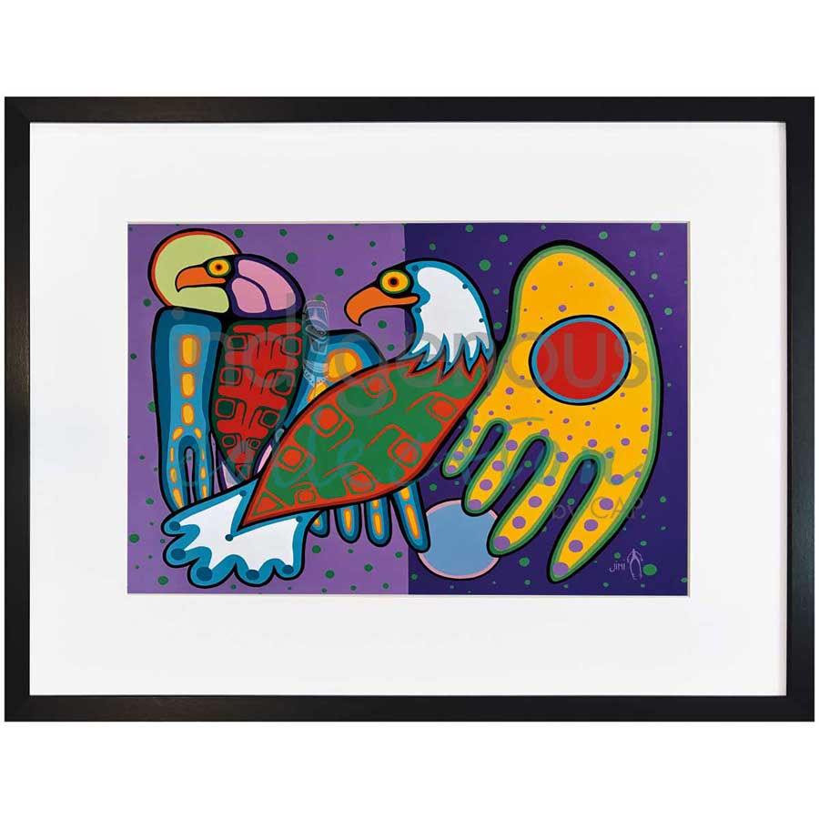 Friends by artist Jim Oskineegish - Ojibway. Indigenous Collection