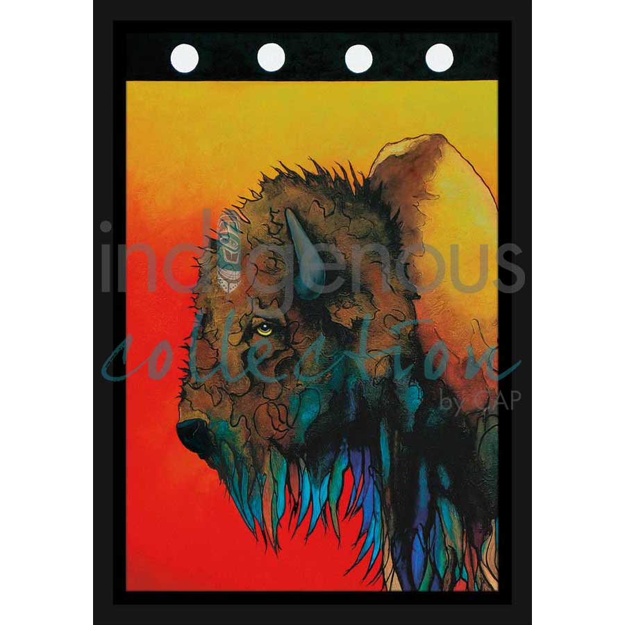Buffalo Soldier by artist Micqaela Jones - Te-Moak. Indigenous Collection