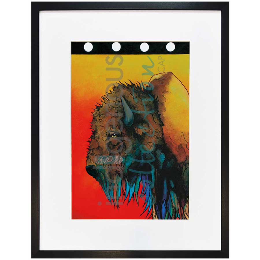 Buffalo Soldier by artist Micqaela Jones - Te-Moak. Indigenous Collection